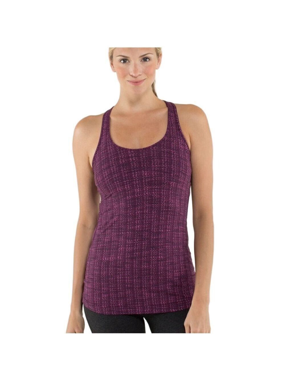 Lululemon Cool Racerback Ziggy Wee August Glo Shirt Top Sz 6 workout